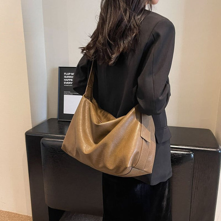 Slouchy Leather Shoulder Bag Bowlift