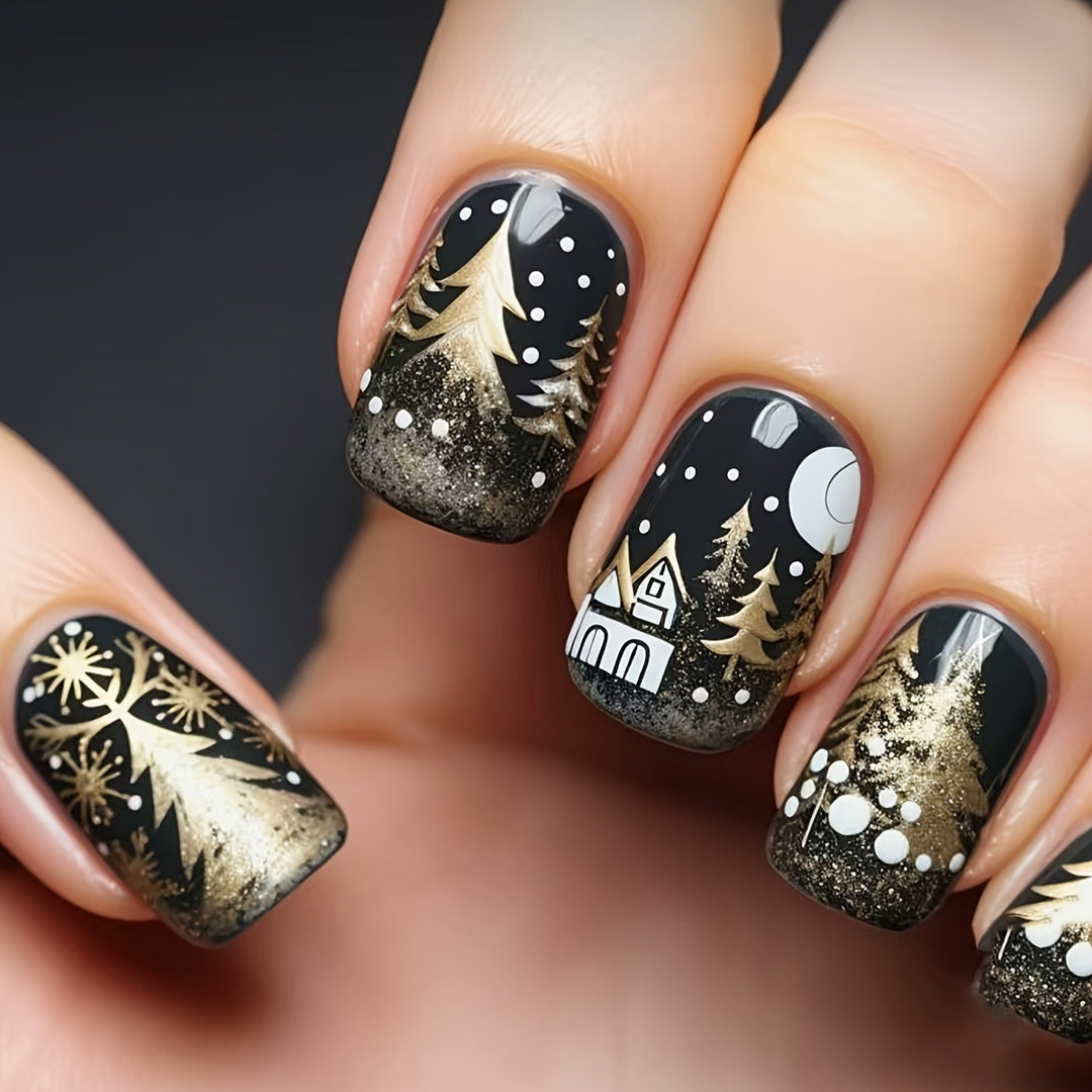 Elegant Winter Nail Art Bowlift