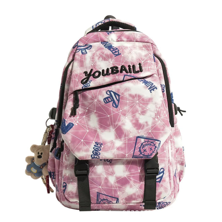 Trendy Graphic Print Backpack Bowlift