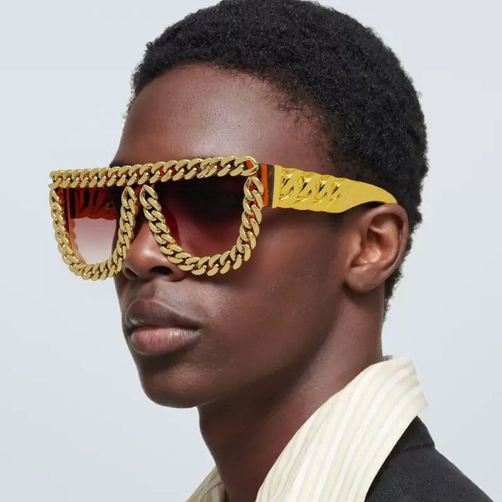 Women's sunglasses with eye-catching chain frame Bowlift