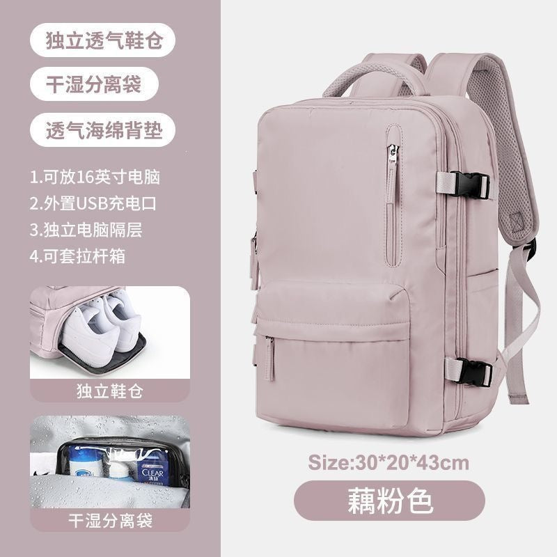 Multifunctional backpack with integrated USB port and separate compartment for shoes Bowlift