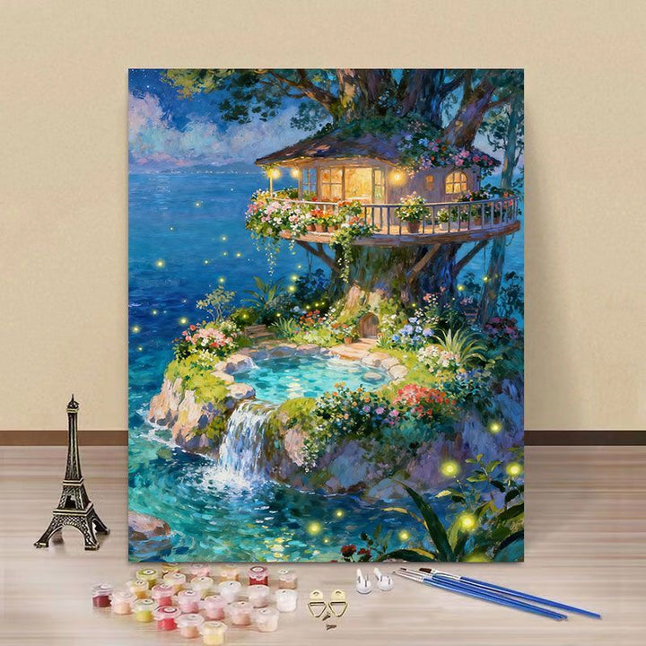 Dreamy Fantasy Landscape Paint by Numbers Kit Bowlift