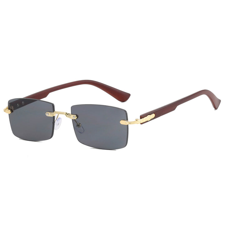 Ladies fashionable square sunglasses with exquisite gold frame Bowlift