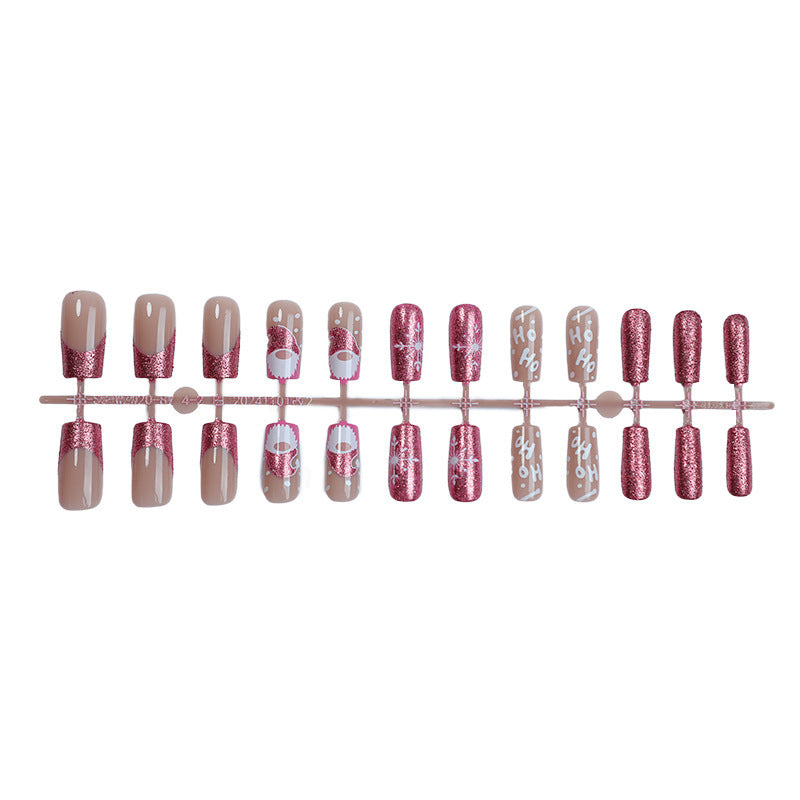 Creative nail art set with festive glitter and Christmas designs Bowlift