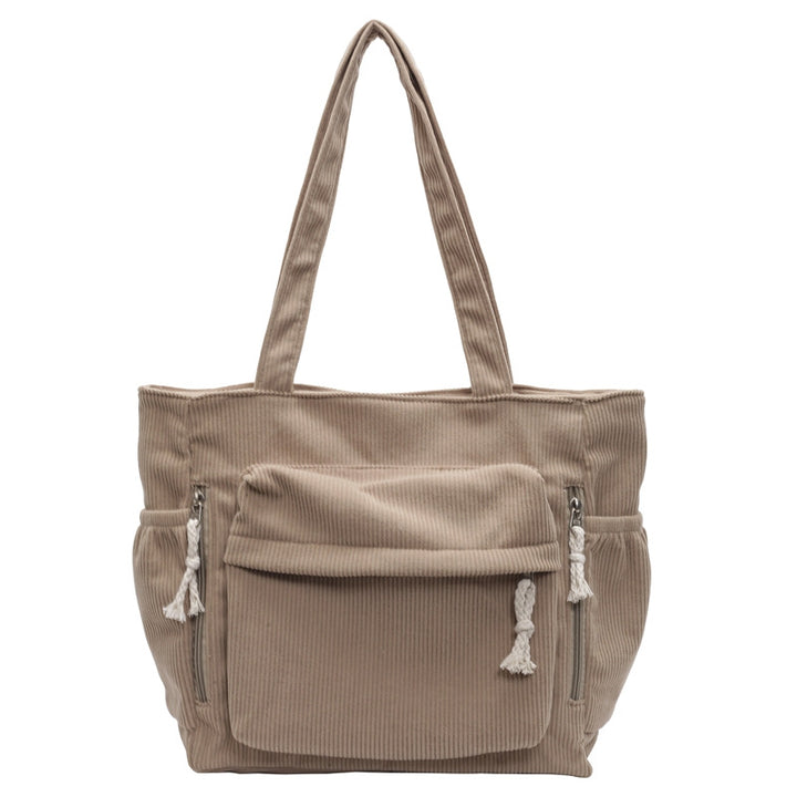 Textured Multi-Pocket Tote Bag Bowlift