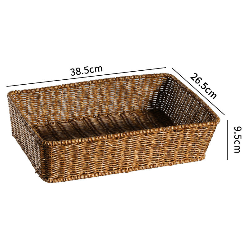 Handcrafted Rectangular Woven Storage Basket Bowlift