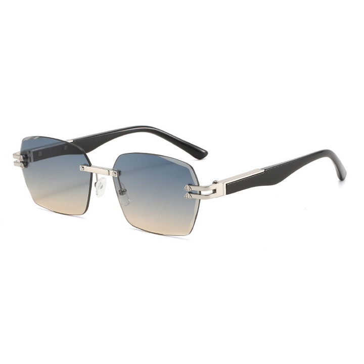 Men's Elegant Square Sunglasses with Wooden Temples Bowlift
