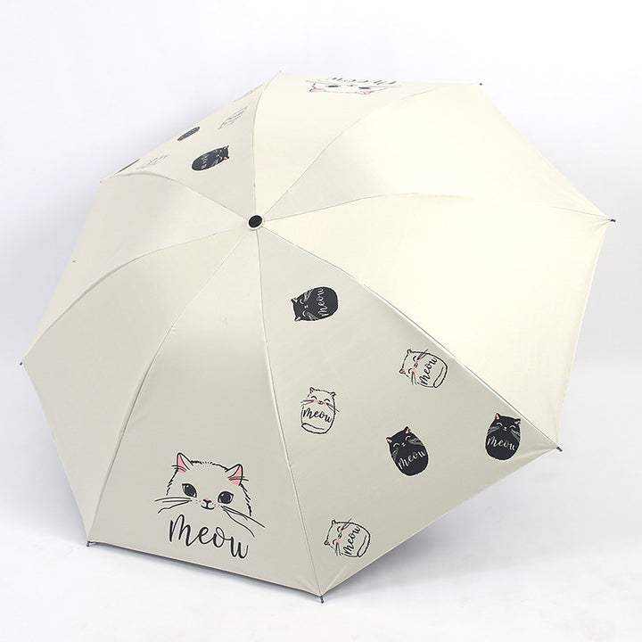 Ladies umbrella with playful cat design Bowlift