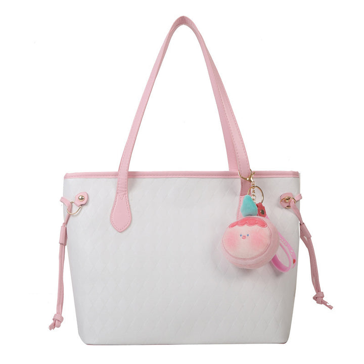 Quilted Pattern Handheld Tote Bag Bowlift