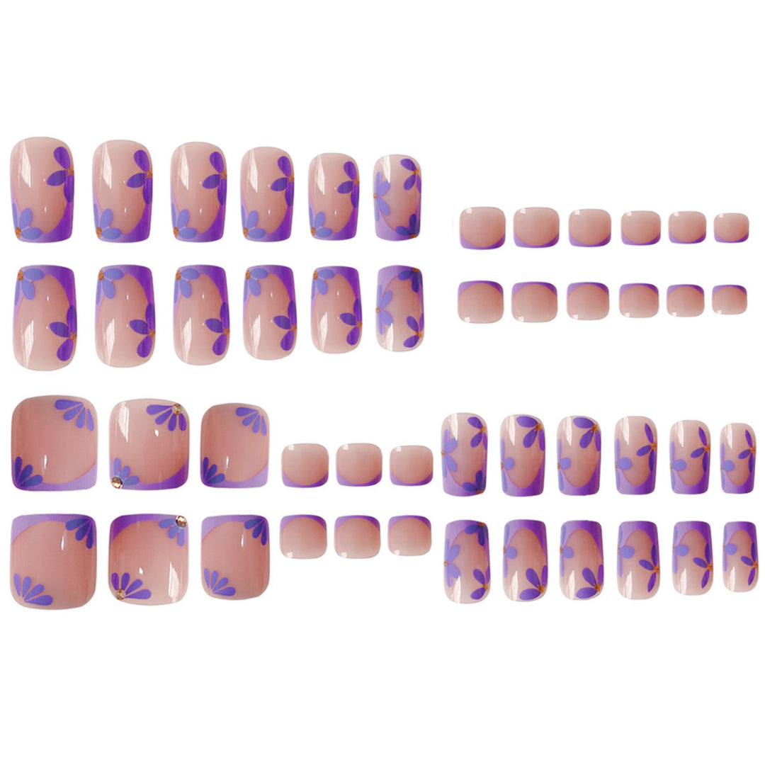 Artistic French Tip Nail Art Extensions Bowlift