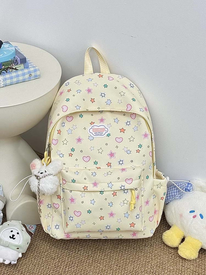 Charming Star and Heart Pattern Backpack