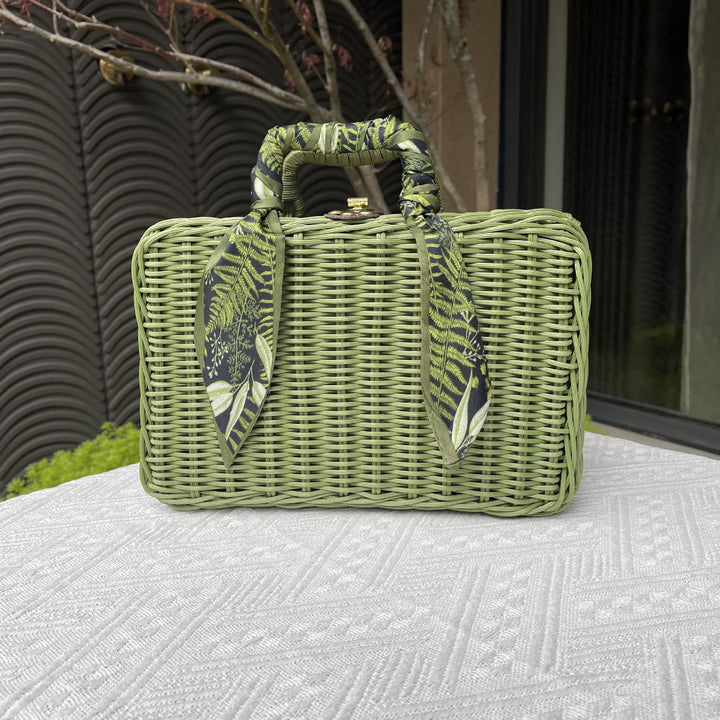 Ladies Rattan Handbag Bowlift