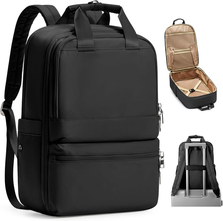 Travel backpack with integrated laptop compartment and organizer Bowlift
