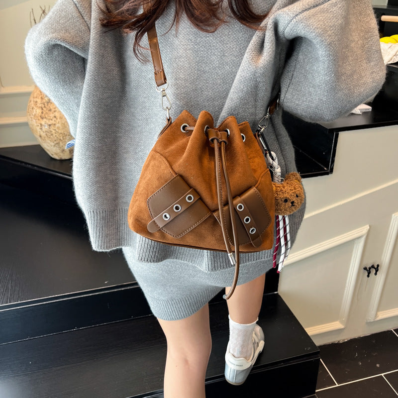 Suede Bucket Bag Bowlift