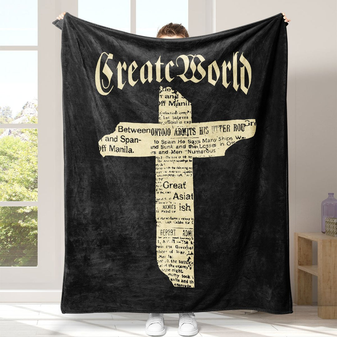 Graphic Print Plush Blanket