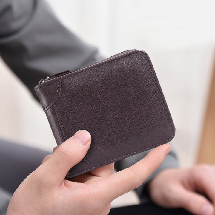 Durable Leather Zipper Wallet