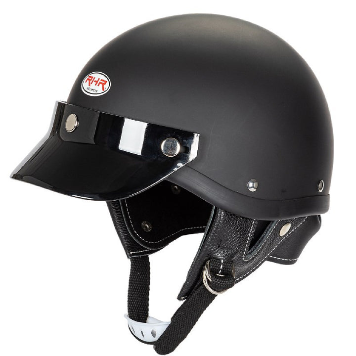 Classic Motorcycle Half-Helmet with Visor Bowlift