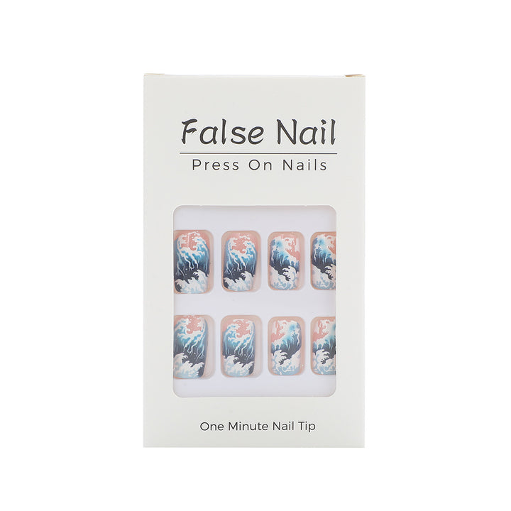 Nail art with wave pattern Bowlift