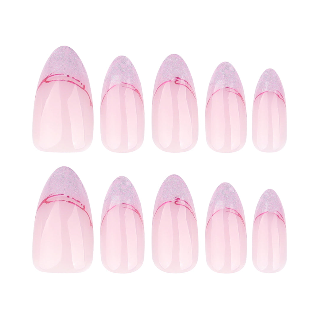 Artful Stiletto Nails with Glitter and Ombre Design Bowlift