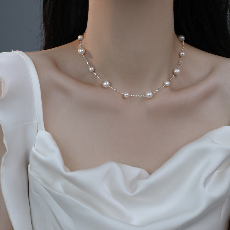 Pearl Drop Lariat Necklace Bowlift