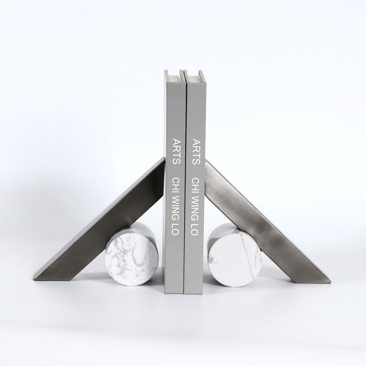 Modern Geometric Metal Bookends