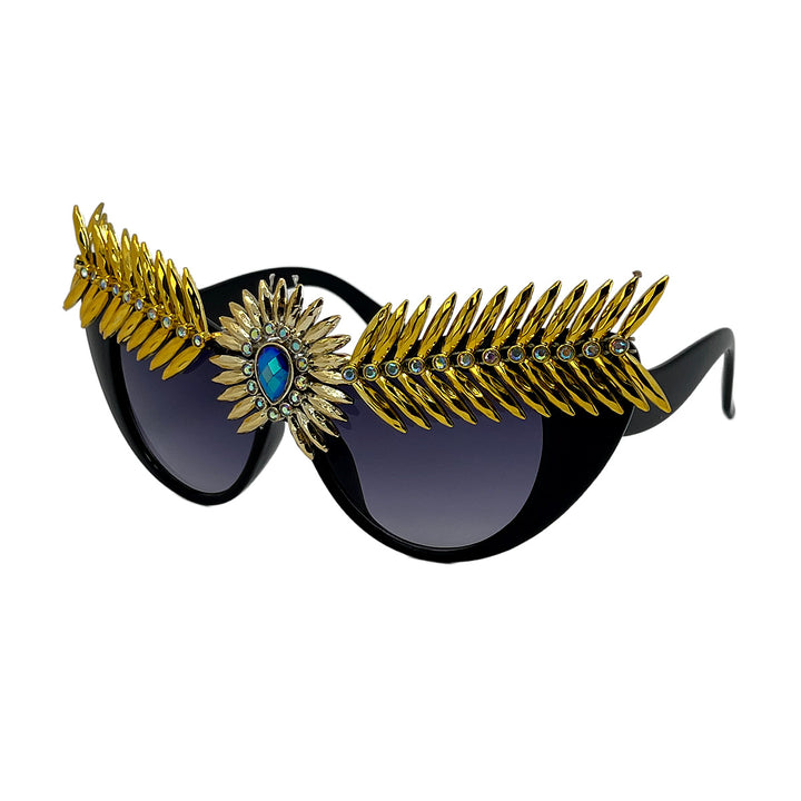 Women's extravagant statement sunglasses with unique jeweled frame Bowlift