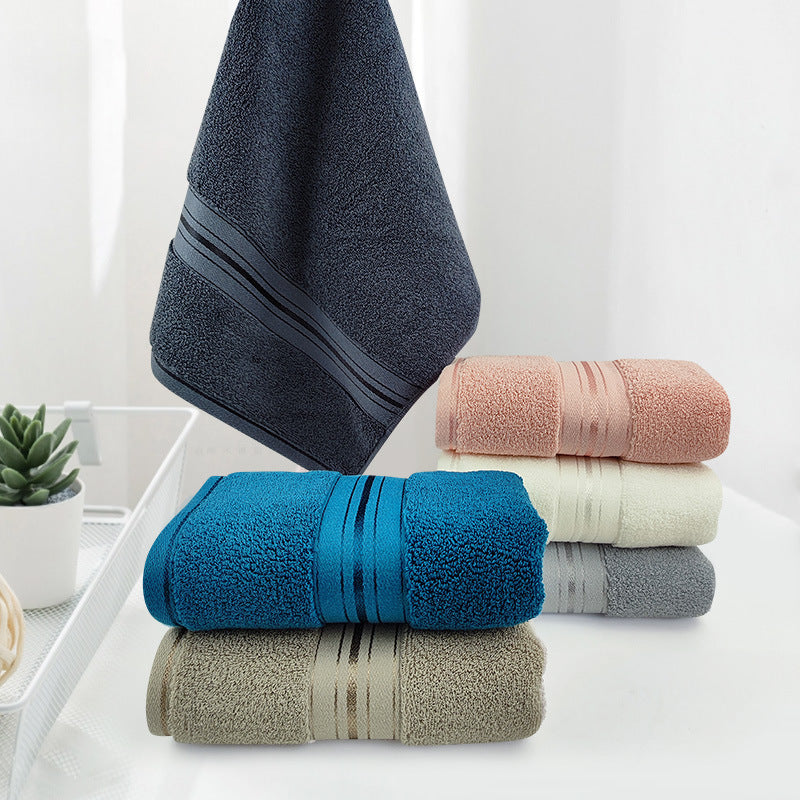 Premium Terry Bath Towel With Elegant Striped Border Bowlift