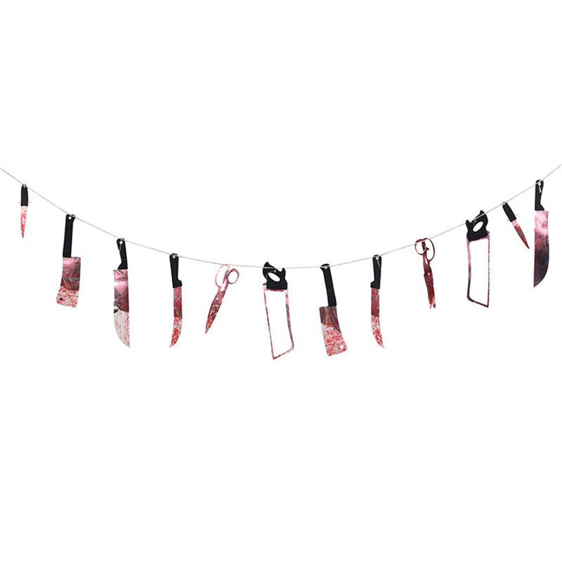 Halloween-Themed Bloody Knife Garland Bowlift