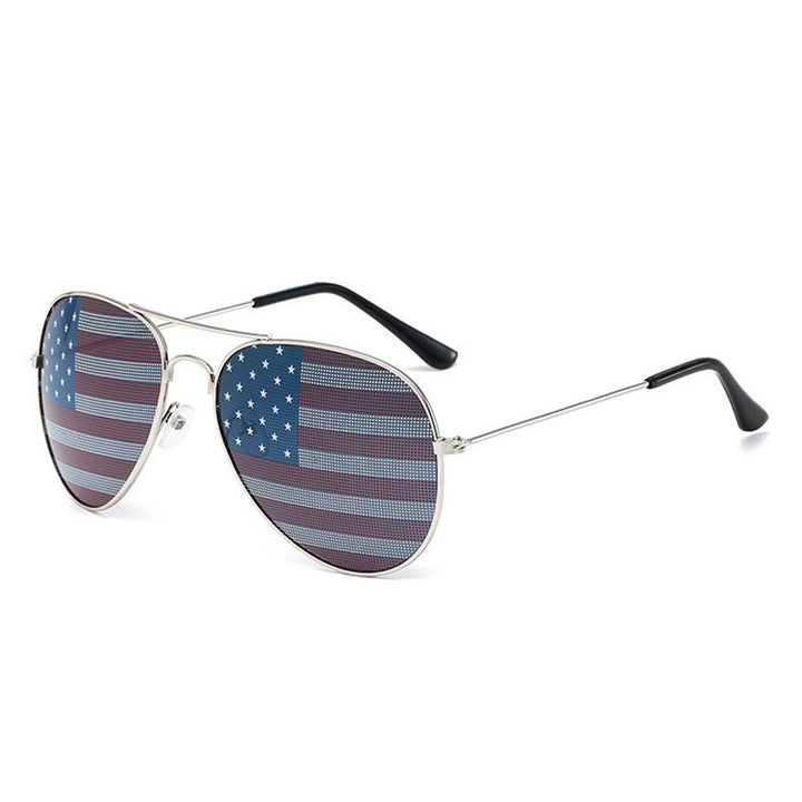 Patriotic Flag Aviator Sunglasses Bowlift