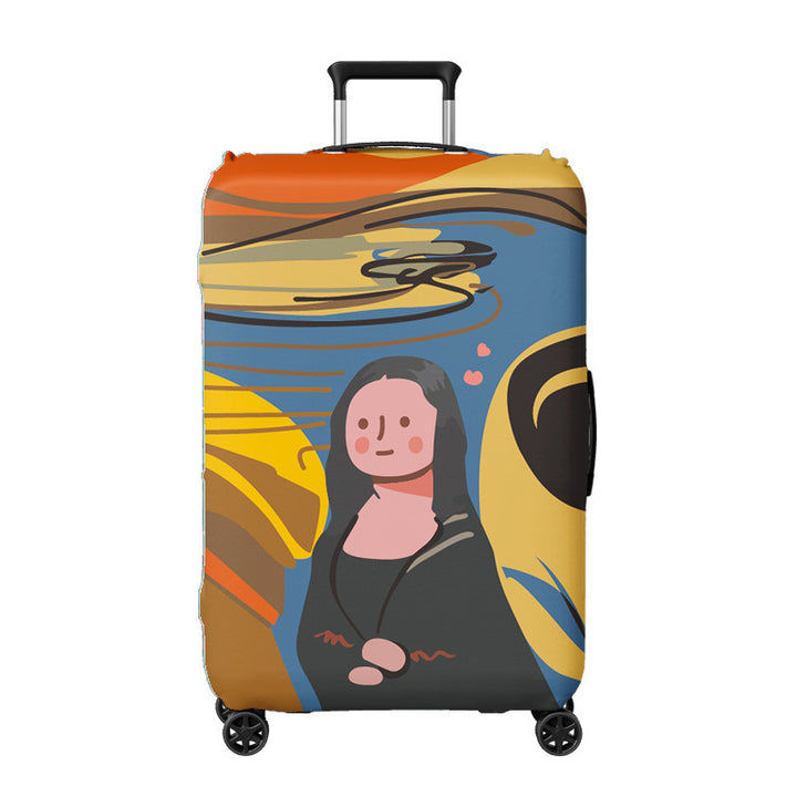 Women's hard shell suitcase with exciting travel motif Bowlift