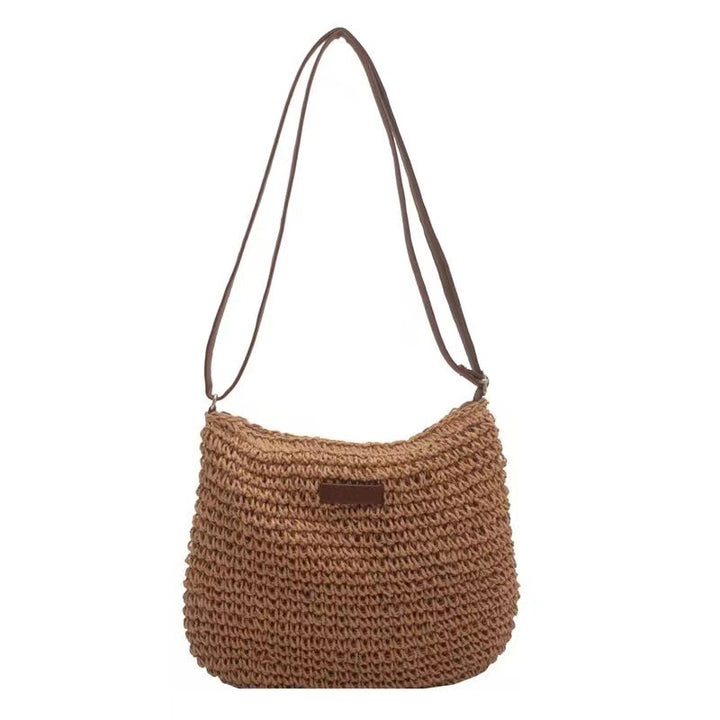 Hand-knotted shoulder bag with leather accents Bowlift