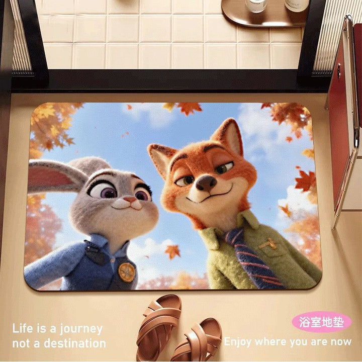 Cartoon-Themed Plush Area Rug