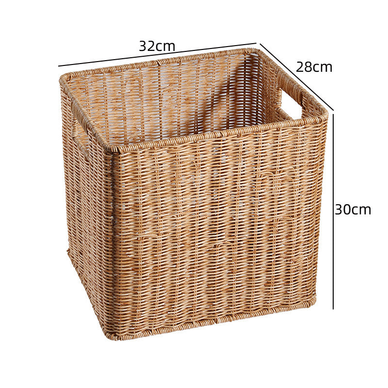 Handcrafted Rectangular Wicker Storage Bin Bowlift