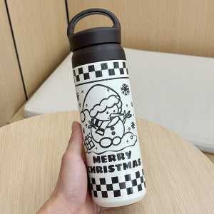 Women's thermos bottle with cute Christmas design Bowlift