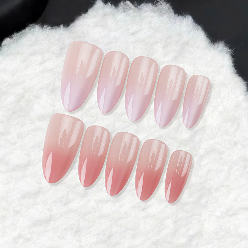 Glossy Stiletto Press-On Nails with Ombre Finish Bowlift