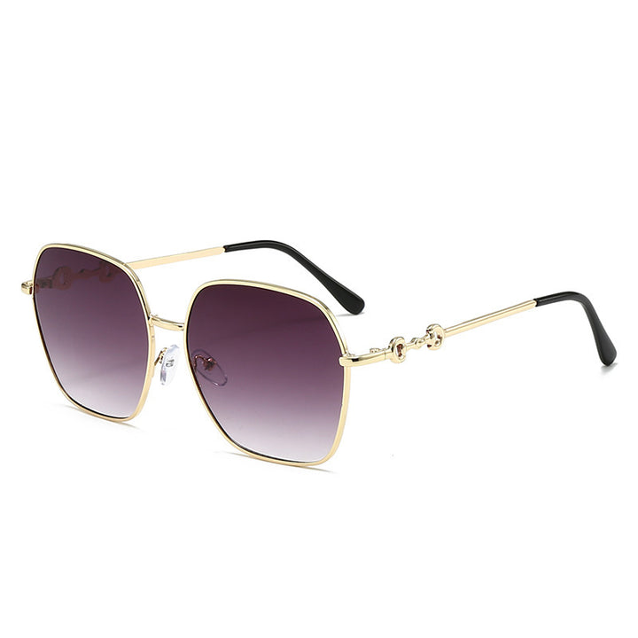 Oversized Geometric Frame Sunglasses