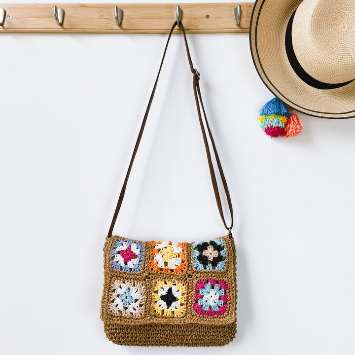 Comfortable shoulder bag with colorful hexagon pattern Bowlift