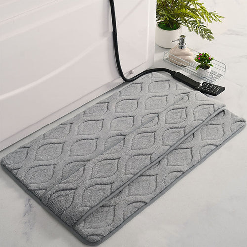 Diamond-Pattern Soft Bathroom Mat