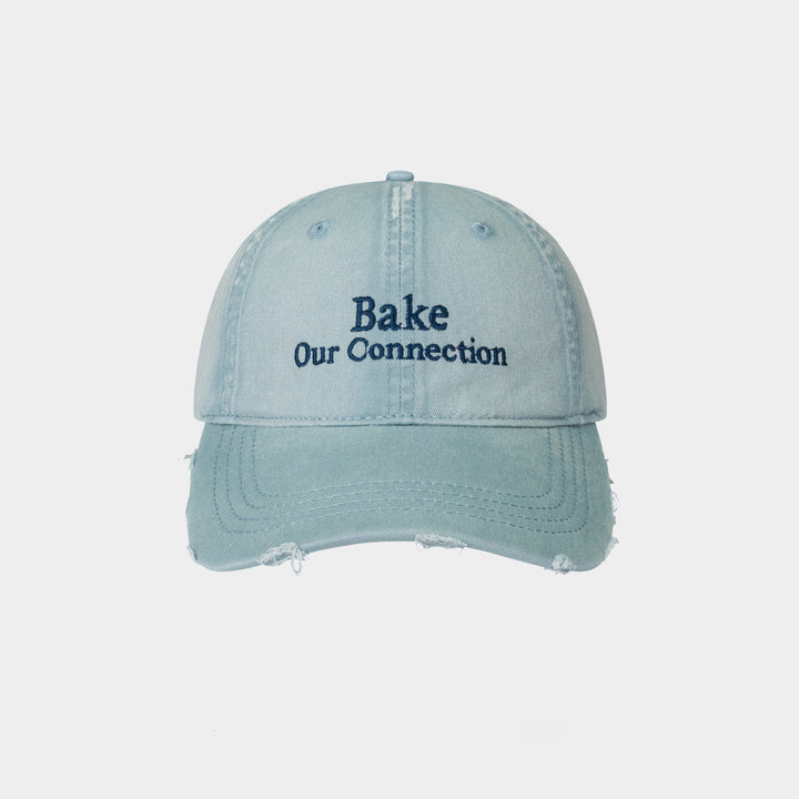 Playful Distressed Embroidered Baseball Cap
