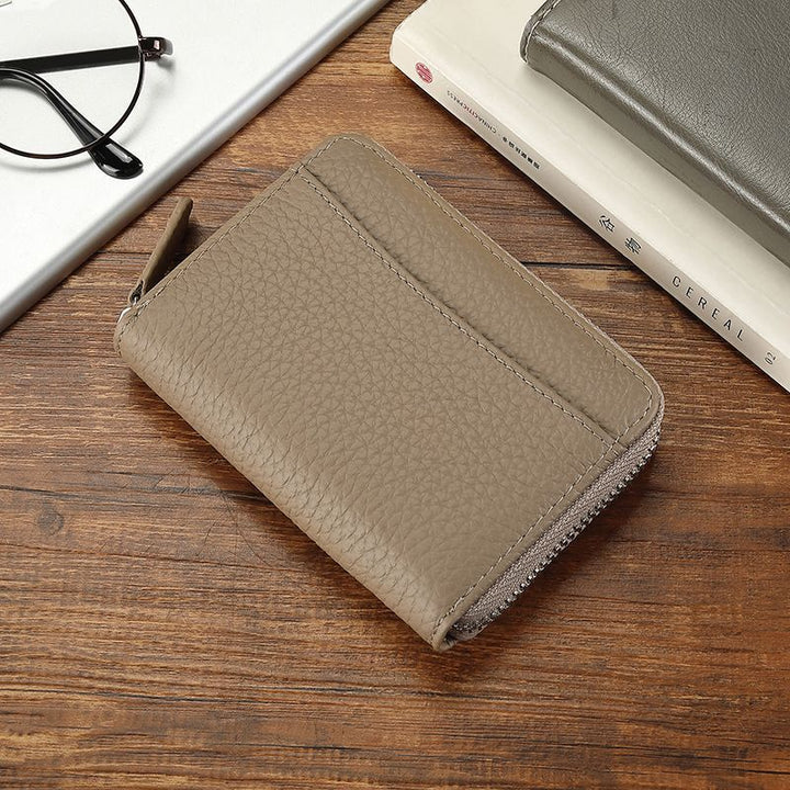 Durable Leather Zip Wallet Bowlift