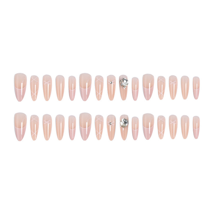 Artificial nail set with elegant design and dreamy 3D applications Bowlift