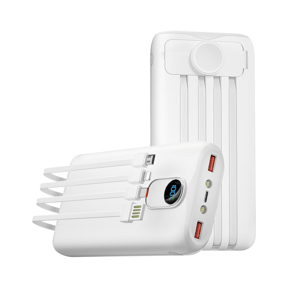 Portable power bank with fast inductive charging and multiple USB ports Bowlift