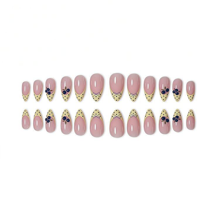Artistic Floral Accent Press-On Nails Bowlift