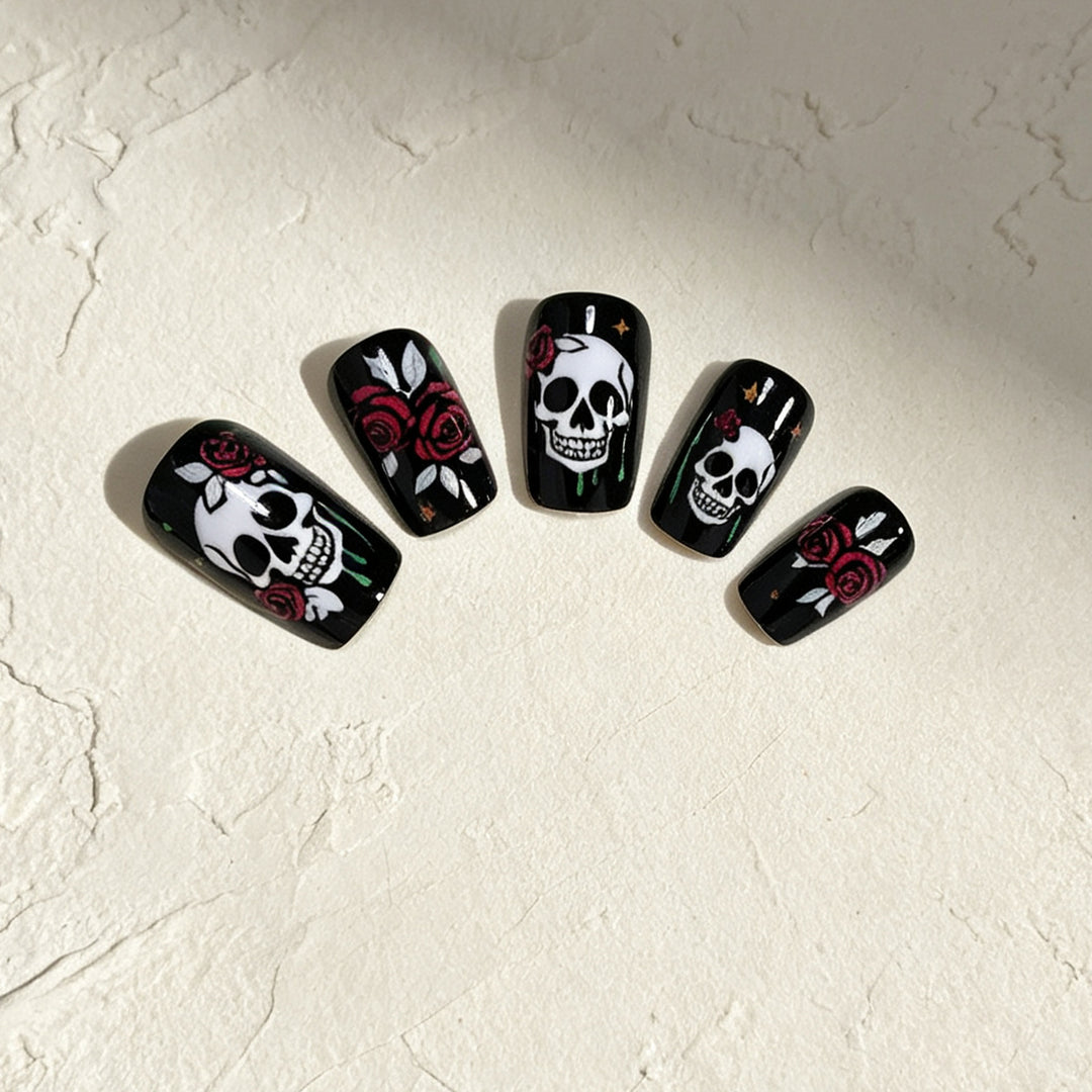 Gothic Skull Nail Art Set Bowlift