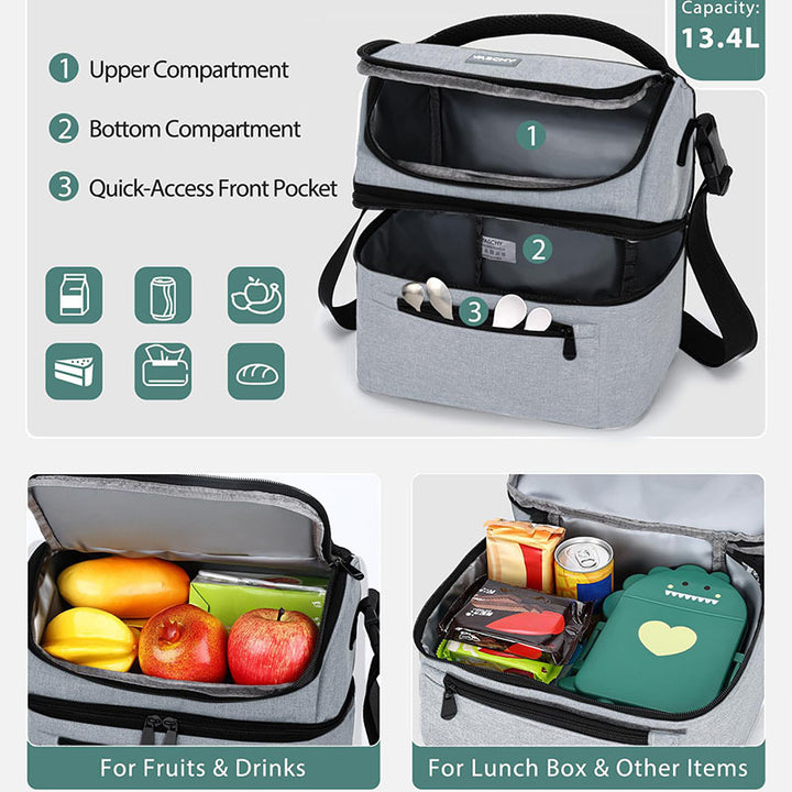 Ladies Insulated Picnic Bag with Multiple Compartments Bowlift