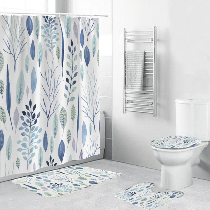 Leafy Botanical Themed Bathroom Ensemble Bowlift