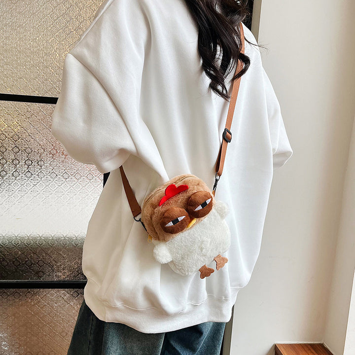 Plush Backpack with Unique Chicken Design Bowlift