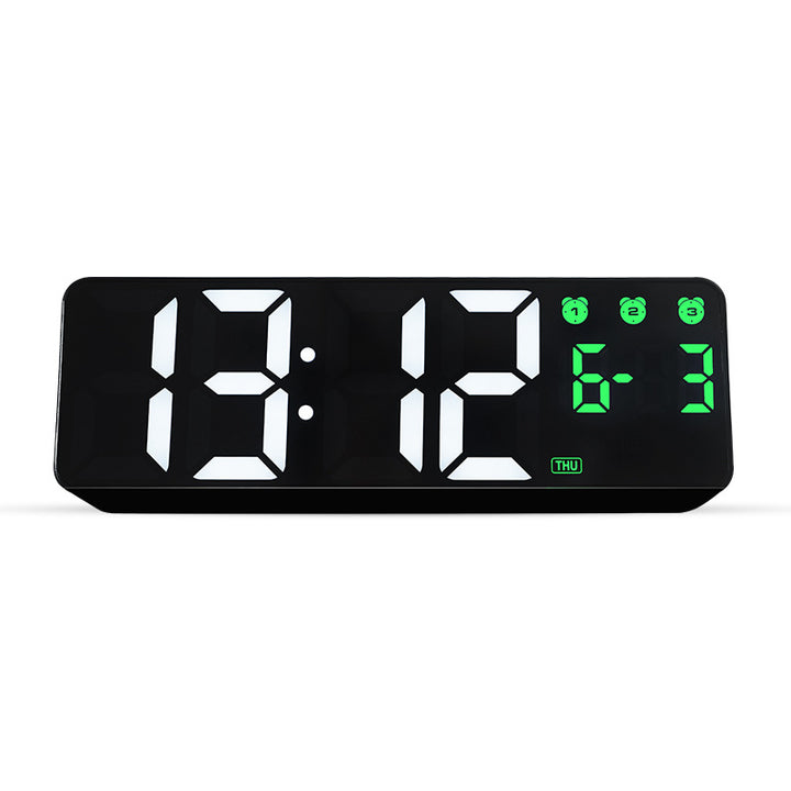 Digital alarm clock with large LED display and multifunctional features Bowlift