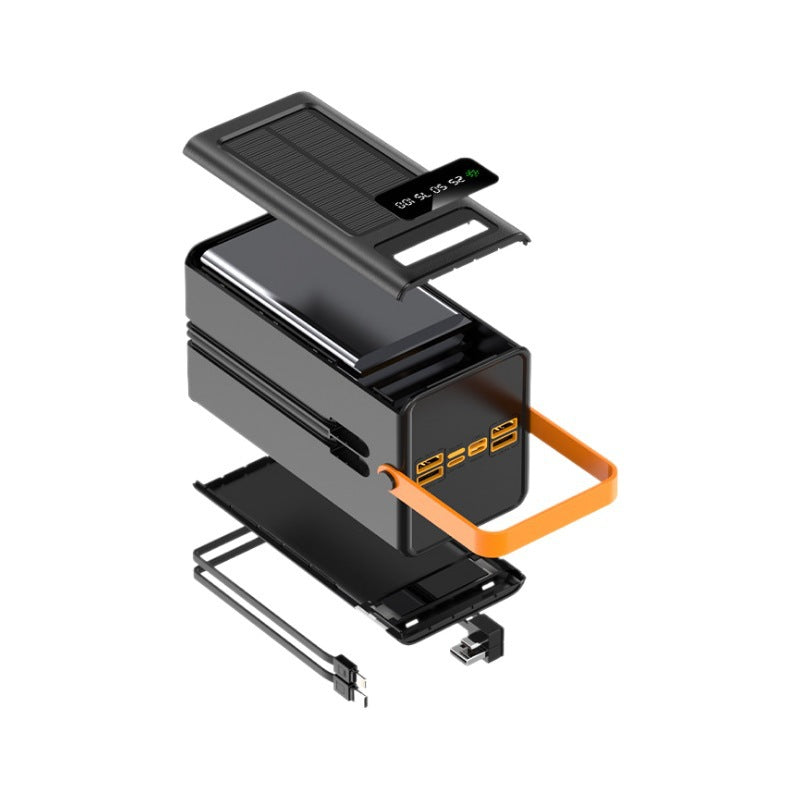 Portable solar power bank with LCD display and fast charging function Bowlift