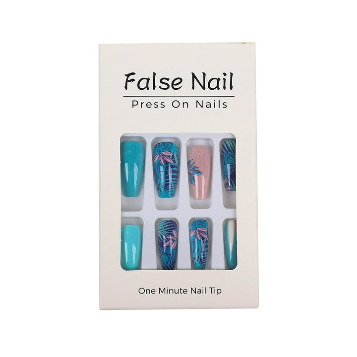 Artificial nails in exotic palm design Bowlift